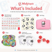Included components in the Mahjtopia American Mahjong set