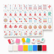 Standard American Mahjong tiles with eight base back colors