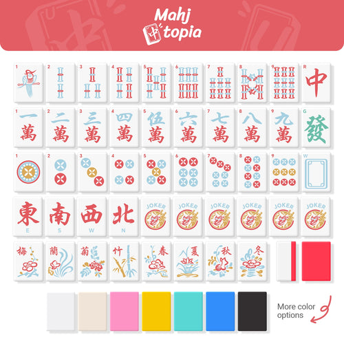 Mahjtopia American Mahjong Tiles Set